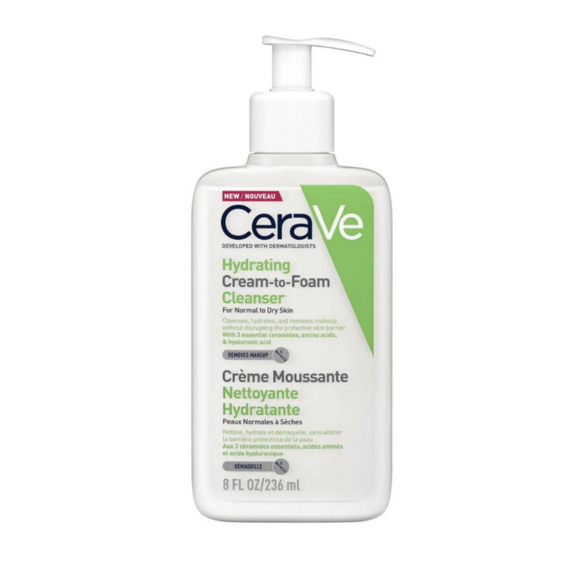 CERAVE Hydrating Cream to foam-Crème Mousse Hydratante