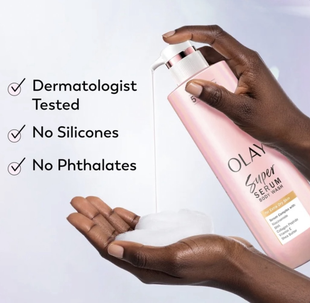 OLAY Super Sérum Body Wash For Extra Dry Skin -Gel de Douche Hydratant Pour Peaux Sèches – Image 2