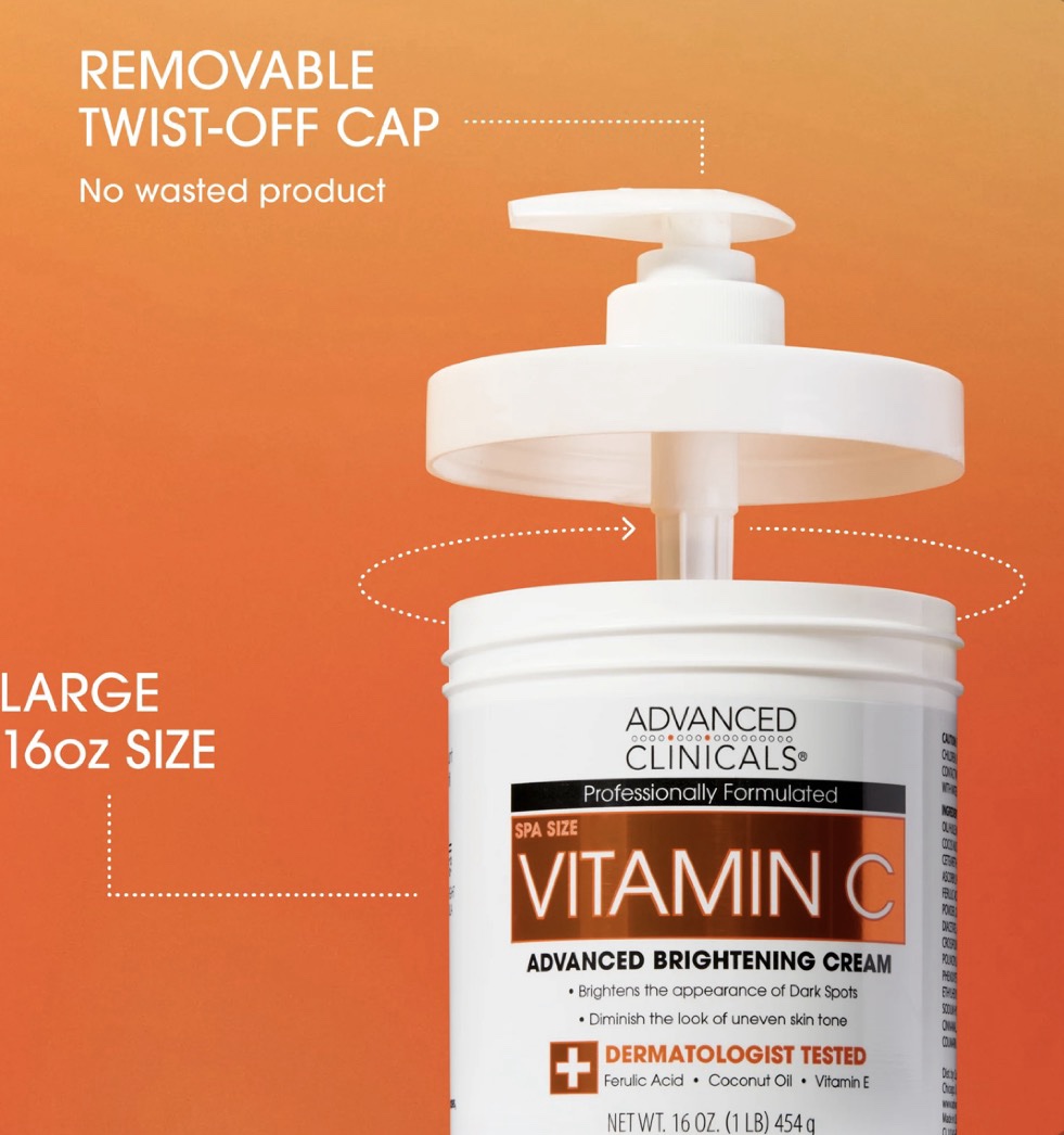 ADVANCED CLINICALS Vitamin C Cream -Crème pour le Corps à la Vitamine C – Image 2