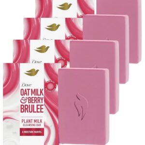 DOVE Oat Milk & Berry Brulee Plant Milk Cleansing Bar - Pain de Nettoyage au Lait d'Avoine et Crème Brûlée aux Baies