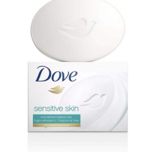 DOVE Sensitive Skin Fragrance Free Beauty Bar- Pain de Toilette Peau Sensible Hypoallergénique